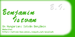 benjamin istvan business card