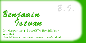 benjamin istvan business card